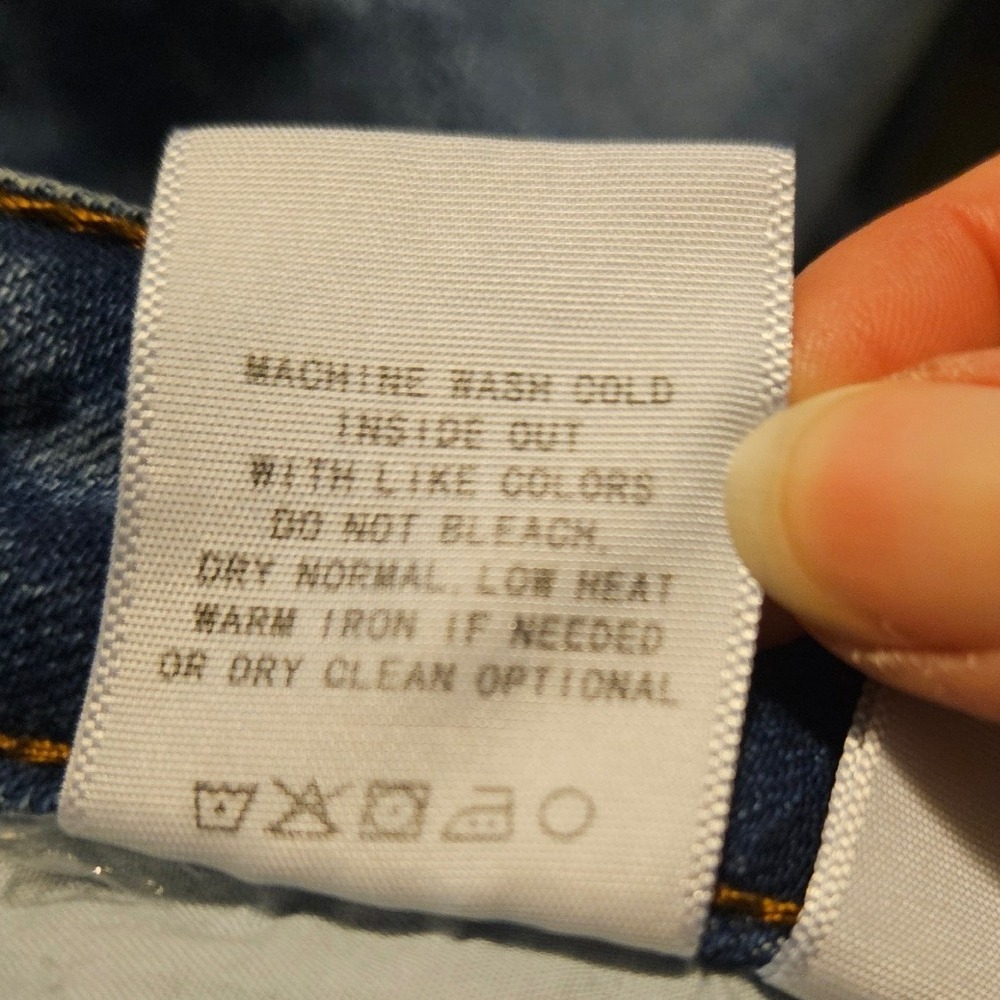 L&M Black Label Medium Wash Straight Leg Raw Hem Jeans size 11 - Picture 7 of 7
